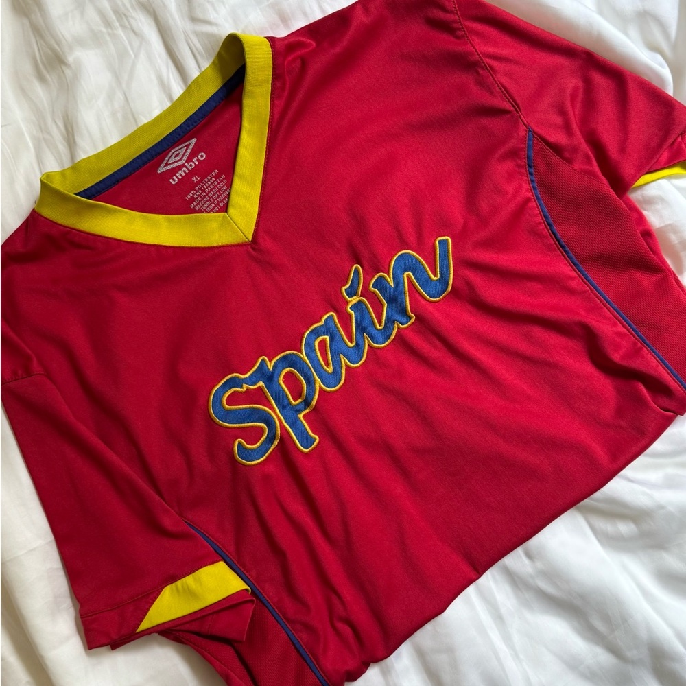 Vintage Spain Red Soccer Jersey
